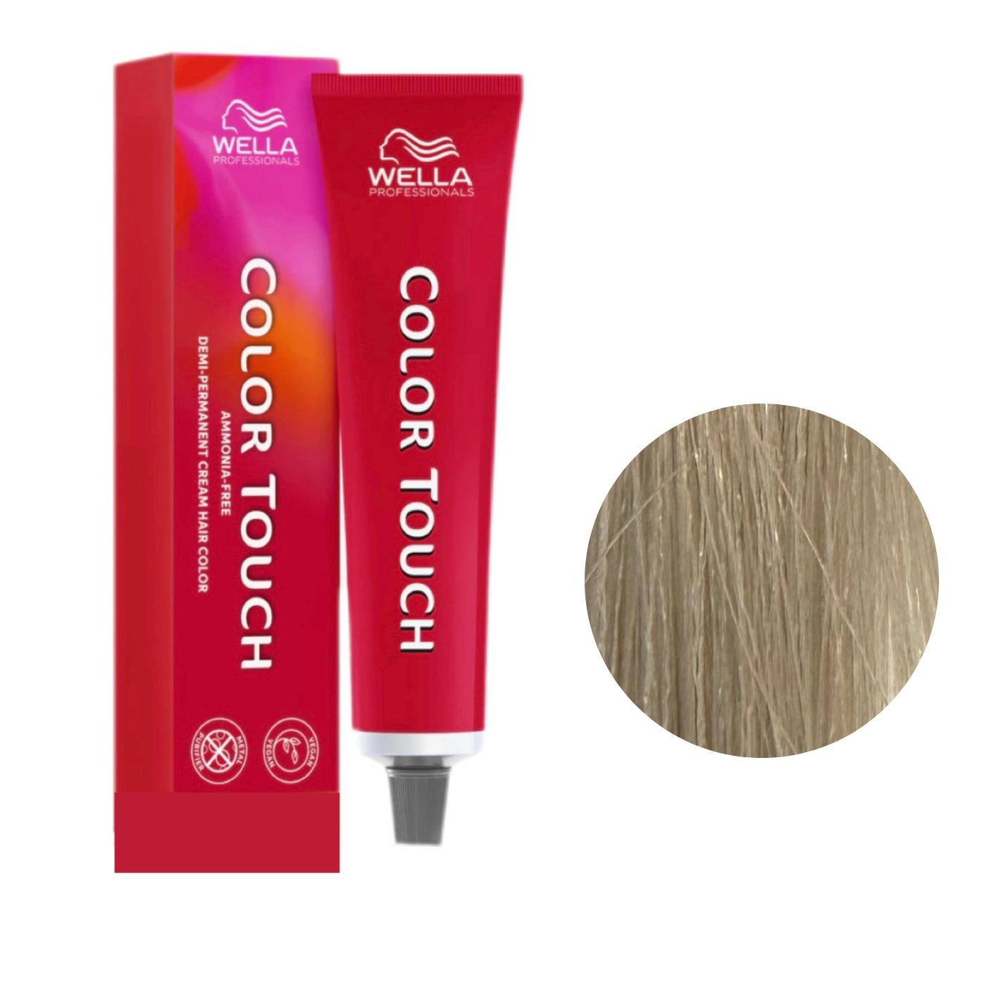 Colore Per Capelli Senza Ammoniaca Color Touch N. 10/81 Biondo Platino Perla Cenere Wella Professionals 60ml